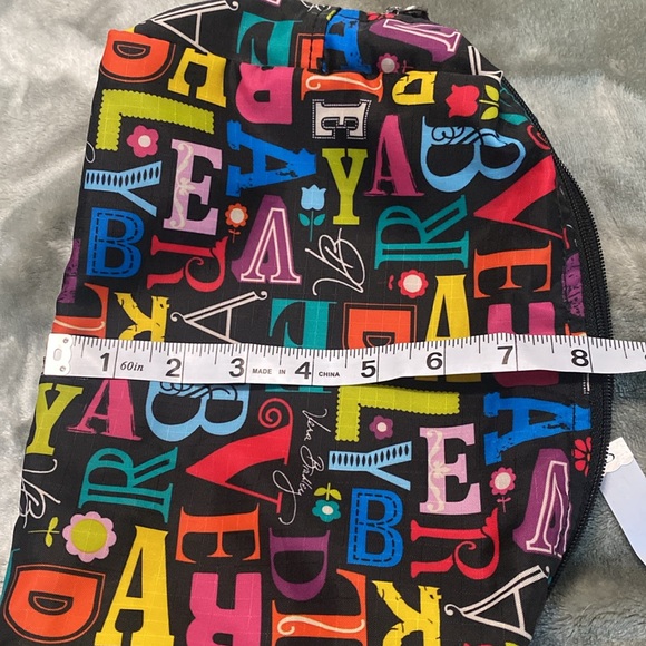 Vera Bradley Multicolor Letter Print Make Up bag or Travel Pouch - Picture 4 of 5